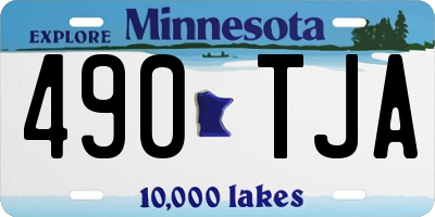 MN license plate 490TJA