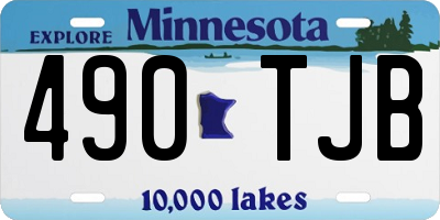 MN license plate 490TJB