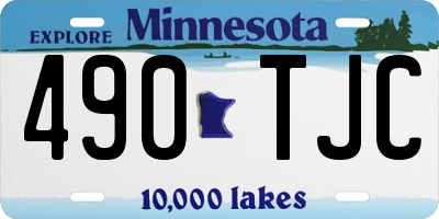 MN license plate 490TJC