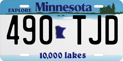 MN license plate 490TJD