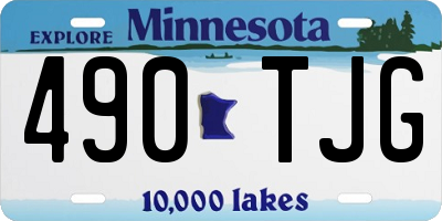 MN license plate 490TJG