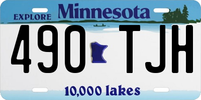 MN license plate 490TJH