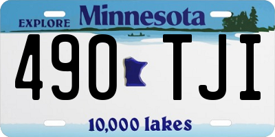 MN license plate 490TJI