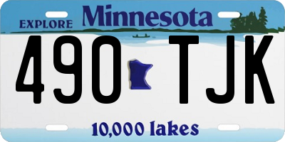 MN license plate 490TJK
