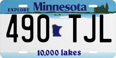 MN license plate 490TJL