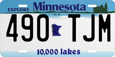 MN license plate 490TJM