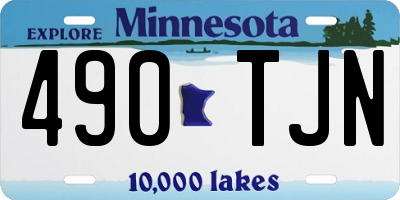 MN license plate 490TJN