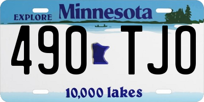MN license plate 490TJO