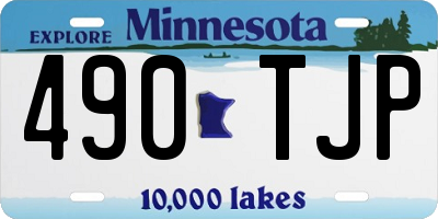 MN license plate 490TJP