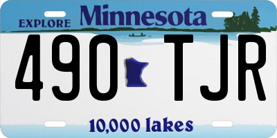 MN license plate 490TJR