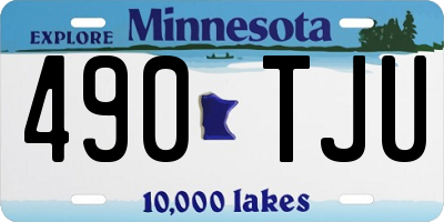 MN license plate 490TJU