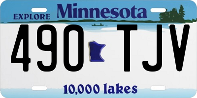MN license plate 490TJV