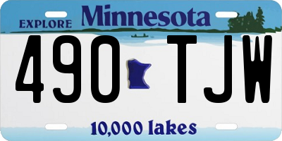 MN license plate 490TJW