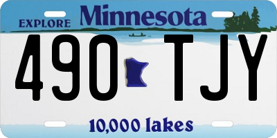 MN license plate 490TJY
