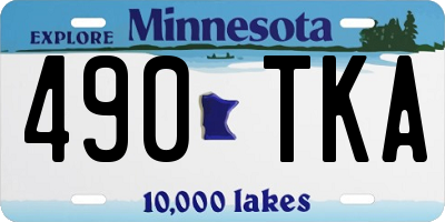 MN license plate 490TKA