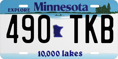MN license plate 490TKB