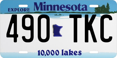MN license plate 490TKC