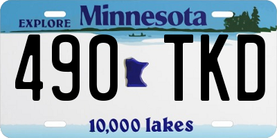 MN license plate 490TKD
