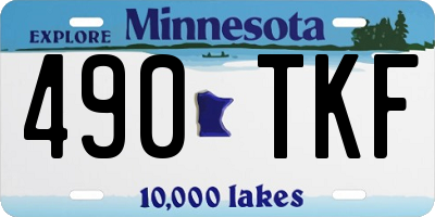 MN license plate 490TKF