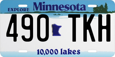 MN license plate 490TKH