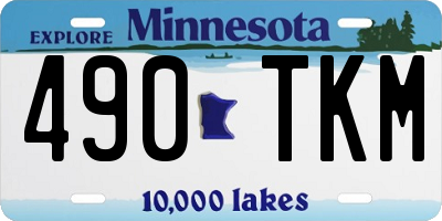 MN license plate 490TKM