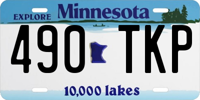 MN license plate 490TKP