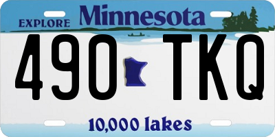 MN license plate 490TKQ
