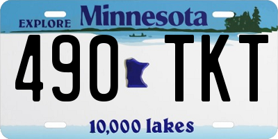 MN license plate 490TKT