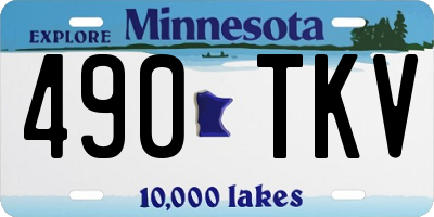 MN license plate 490TKV