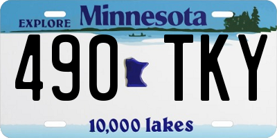 MN license plate 490TKY