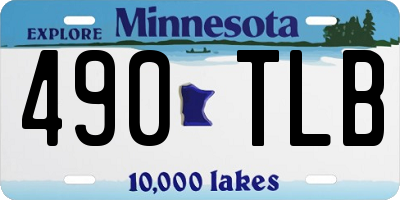 MN license plate 490TLB
