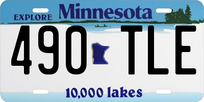 MN license plate 490TLE