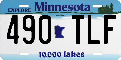 MN license plate 490TLF