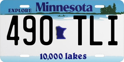 MN license plate 490TLI