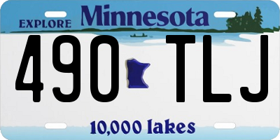 MN license plate 490TLJ