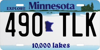 MN license plate 490TLK