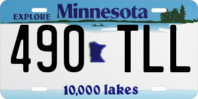 MN license plate 490TLL