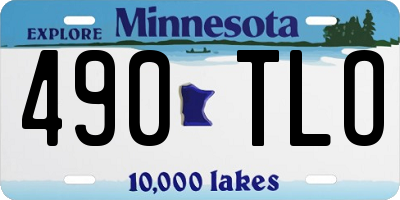 MN license plate 490TLO