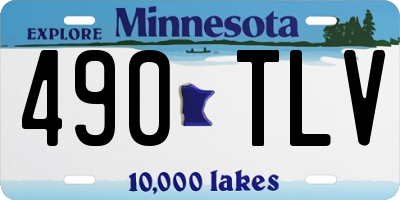 MN license plate 490TLV