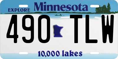 MN license plate 490TLW