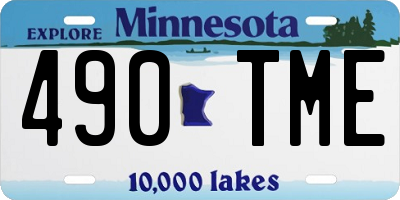 MN license plate 490TME