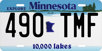 MN license plate 490TMF