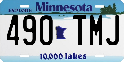 MN license plate 490TMJ