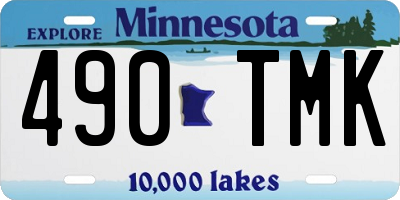 MN license plate 490TMK