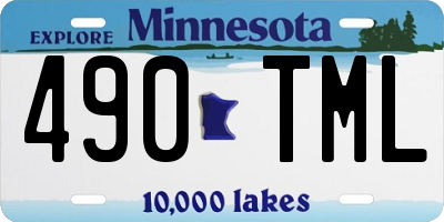 MN license plate 490TML