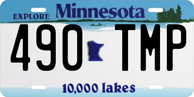 MN license plate 490TMP