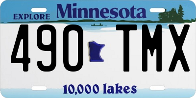 MN license plate 490TMX