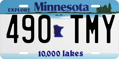 MN license plate 490TMY