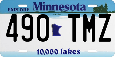 MN license plate 490TMZ