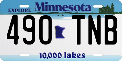 MN license plate 490TNB